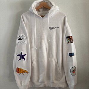 Barstool Sports Anniversary Limited Edition Hoodie Sweatshirt Patches Men’s XXL